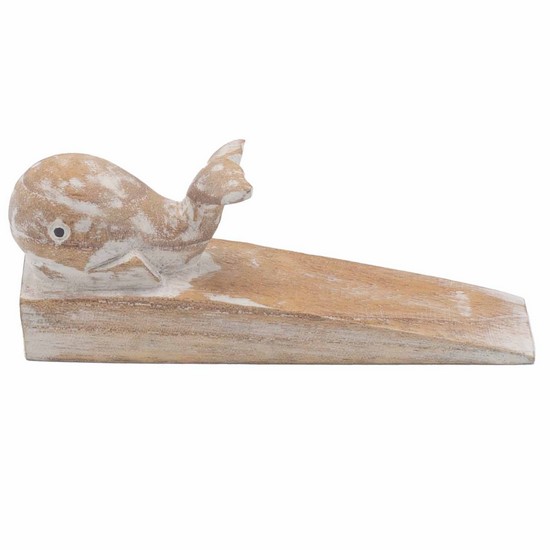 Hand carved Doorstop-Whale