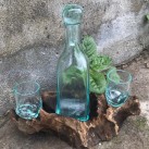 Molten Glass on Wood- Whisky Set