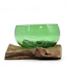 Recycled-Beer-Bottles---Wide-Bowl-on-Wood